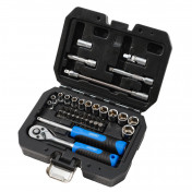 Draper HI-TORQ® Metric Socket and Bit Set, 1/4 Sq. Dr. (40 Piece)