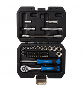 Draper HI-TORQ® Metric Socket and Bit Set, 1/4 Sq. Dr. (40 Piece)