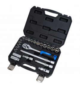 Draper HI-TORQ® Metric Socket Set, 1/2 Sq.. Dr. (23 Piece)