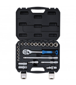 Draper HI-TORQ® Metric Socket Set, 1/2 Sq.. Dr. (23 Piece)