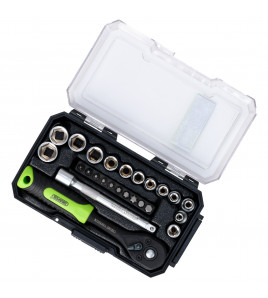 Draper HI-TORQ® Metric Socket and Bit Set, 1/4 Sq. Dr. (25 Piece)