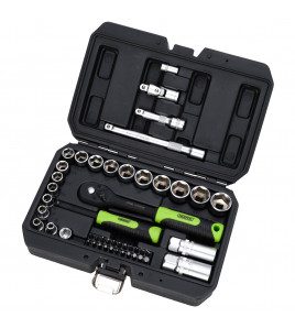 Draper HI-TORQ® Metric Socket and Bit Set, 1/4 and 3/8 Sq. Dr. (48 Piece)