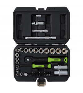 Draper HI-TORQ® Metric Socket and Bit Set, 1/4 and 3/8 Sq. Dr. (48 Piece)