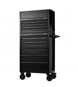 BUNKER® 10 Drawer Combined Roller Cabinet and Tool Chest, 26, Black