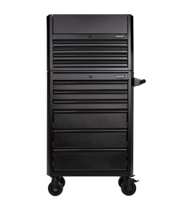 BUNKER® 10 Drawer Combined Roller Cabinet and Tool Chest, 26, Black