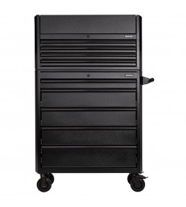 BUNKER® 9 Drawer Combined Roller Cabinet and Tool Chest, 36, Black