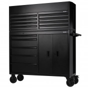 BUNKER® 13 Drawer Combined Roller Cabinet and Tool Chest, 52, Black