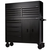BUNKER 13 Drawer Combined Roller Cabinet and Tool Chest, 52, Black