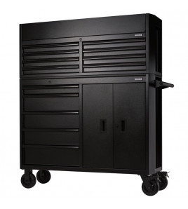 BUNKER 13 Drawer Combined Roller Cabinet and Tool Chest, 52, Black