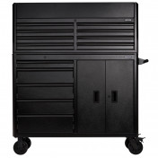 BUNKER® 13 Drawer Combined Roller Cabinet and Tool Chest, 52, Black