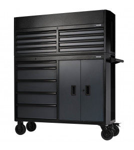 BUNKER® 13 Drawer Combined Roller Cabinet and Tool Chest, 52, Grey