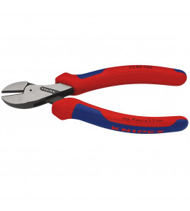 KNIPEX 73 02 160 X-Cut® Compact Diagonal Cutter high lever transmission with multi-component grips black atramentized, 160mm