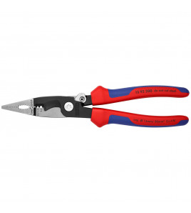 KNIPEX 13 92 200 Pliers for Electrical Installation with multi-component grips black atramentized, 200mm