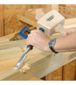 Draper Expert Soft Grip 'Pound Thru' Bevel Edge Wood Chisel, 25 x 140mm