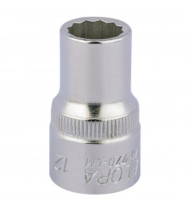 Elora Bi-Hexagon Socket, 1/2 Sq. Dr., 12mm