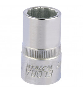 Elora Bi-Hexagon Socket, 1/2 Sq. Dr., 15mm