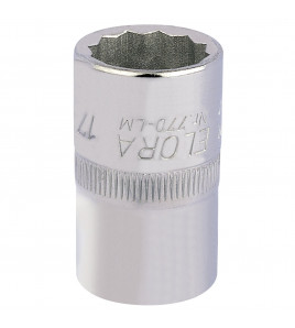 Elora Bi-Hexagon Socket, 1/2 Sq. Dr., 17mm