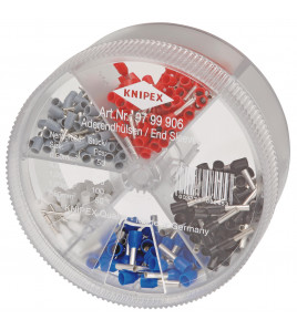 KNIPEX 97 99 906 Assortment Boxes with 450 insulated Wire Ferrules 5 x Wire Ferrule Sets