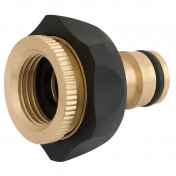 Brass and Rubber Tap Connector, 1/2 - 3/4