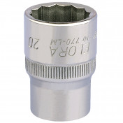 Elora Bi-Hexagon Socket, 1/2 Sq. Dr., 20mm