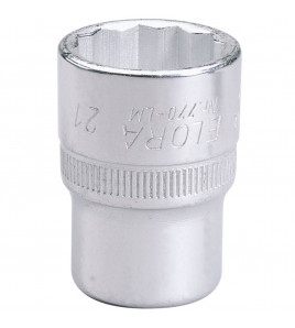 Elora Bi-Hexagon Socket, 1/2 Sq. Dr., 21mm