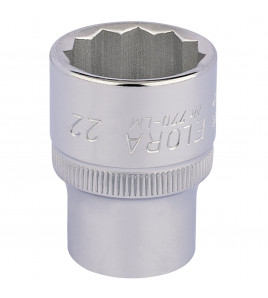 Elora Bi-Hexagon Socket, 1/2 Sq. Dr., 22mm