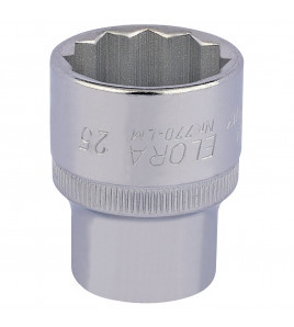 Elora Bi-Hexagon Socket, 1/2 Sq. Dr., 25mm