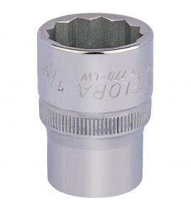Elora Whitworth Bi-Hexagon Socket, 1/2 Sq. Dr., 7/16