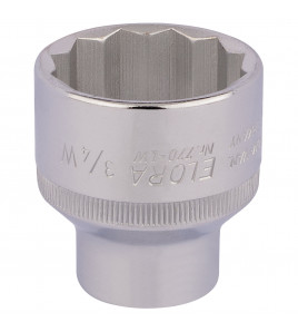 Elora Whitworth Bi-Hexagon Socket, 1/2 Sq. Dr., 3/4