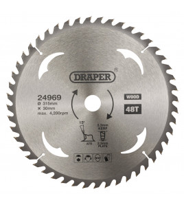 TCT Circular Saw Blade for Wood, 315 x 30mm, 48T