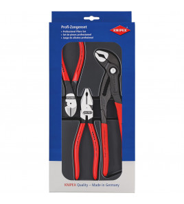 KNIPEX 00 20 10 Power Set, 1x 02 01 180, 1x 87 01 250, 1x 74 01 160