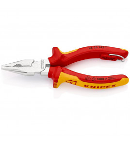 KNIPEX 08 26 145 T BK Needle-Nose Combination Pliers, 145mm