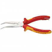 KNIPEX 26 26 200 T BK Snipe Nose Side Cutting Pliers, 200mm