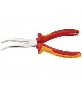 KNIPEX 26 26 200 T BK Snipe Nose Side Cutting Pliers, 200mm