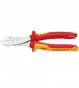 KNIPEX 74 06 200 T BK VDE Insulated High Leverage Diagonal Cutter, 200mm