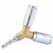 PCL Twin Standard Coupling, 2 x Male Couplings, 1 x Tailpiece