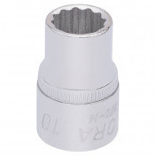 Elora Bi-Hexagon Socket, 3/8 Sq. Dr., 10mm