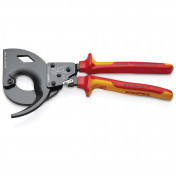 KNIPEX 95 36 320 Cable Cutter (ratchet principle, 3-stage) insulated with multi-component grips, VDE-tested black atramentized, 320mm