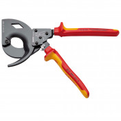 KNIPEX 95 36 320 Cable Cutter (ratchet principle, 3-stage) insulated with multi-component grips, VDE-tested black atramentized, 320mm