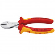 KNIPEX 73 06 160 X-Cut® Compact Diagonal Cutter high lever transmission insulated with multi-component grips, VDE-tested chrome-plated, 160mm