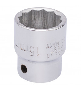 Elora Bi-Hexagon Socket, 3/8 Sq. Dr., 15mm