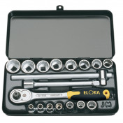 Elora Metric Socket Set, 3/8 Sq. Dr. (18 Piece)