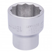 Elora Bi-Hexagon Socket, 3/8 Sq. Dr., 19mm