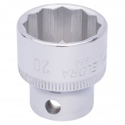 Elora Bi-Hexagon Socket, 3/8 Sq. Dr., 20mm