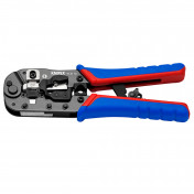 KNIPEX 97 51 13 SB Crimping Pliers for RJ45 Western plugs, 190mm
