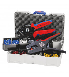 KNIPEX 97 90 17 Crimp Assortment for Wire Ferrules, 1 x 12 42 195, 1 x 97 53 09, 8 x Wire Ferrule Sets