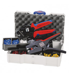 KNIPEX 97 90 17 Crimp Assortment for Wire Ferrules, 1 x 12 42 195, 1 x 97 53 09, 8 x Wire Ferrule Sets