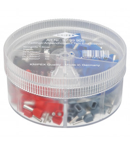 KNIPEX 97 99 908 Assortment Boxes with 200 Twin Wire Ferrules, 4 Parts