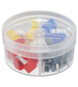 KNIPEX 97 99 909 Assortment Boxes with 45 Twin Wire Ferrules, 4 parts