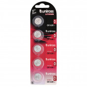 Uniross Lithium Coin Cell CR1620 Batteries (Pack of 5)